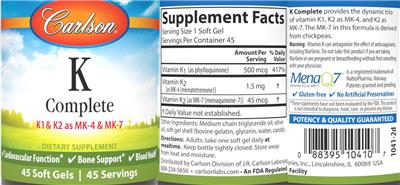 Carlson K Complete source label used in the packaging illustration