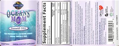 Garden of Life Oceans Mom Prenatal DHA 350 mg product packaging