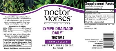 Doctor Morse's Healing Herbs Lymph Drainage Daily Tincture product packaging