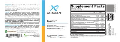 XYMOGEN B Activ source label used in the packaging illustration