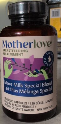 Motherlove More Milk Special Blend source label used in the packaging illustration