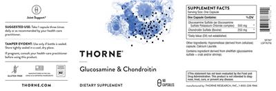 Thorne Glucosamine & Chondroitin source label used in the packaging illustration
