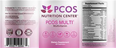 PCOS Nutrition Center PCOS Multi source label used in the packaging illustration
