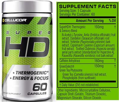 Cellucor SuperHD source label used in the packaging illustration