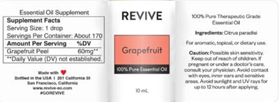 Revive Grapefruit source label used in the packaging illustration