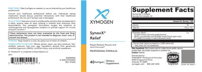 XYMOGEN SynovX Relief product packaging