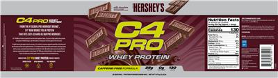 Cellucor C4 Pro Whey Protein Hershey's Milk Chocolate source label used in the packaging illustration