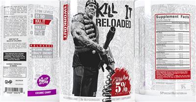 Rich Piana 5% Nutrition Kill It Reloaded Cosmic Candy product packaging