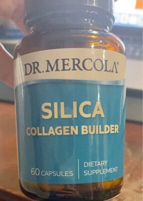 Dr. Mercola Silica Collagen Builder source label used in the packaging illustration