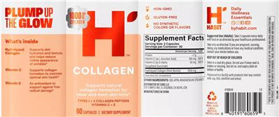 Habit Collagen 1000 mg source label used in the packaging illustration