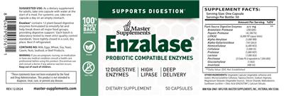 Master Supplements Enzalase source label used in the packaging illustration