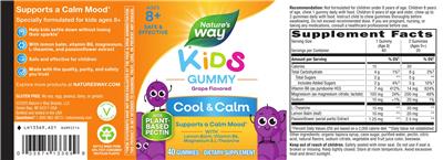 Nature's Way Kids Cool & Calm Grape Flavored product packaging