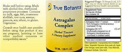 True Botanica Astragalus Complex product packaging