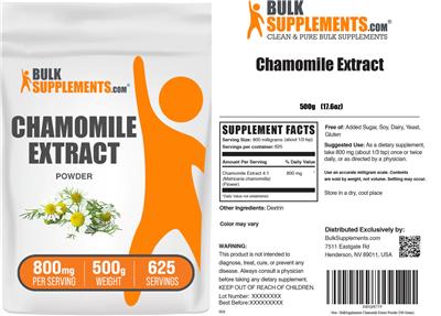 BulkSupplements.com Chamomile Extract Powder 800 mg product packaging