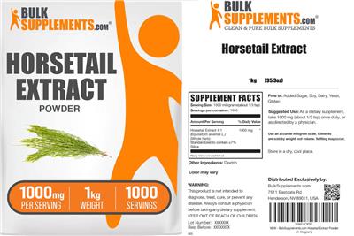 BulkSupplements.com Horsetail Extract Powder 1000 mg product packaging