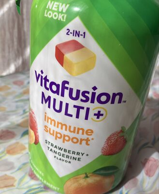 vitafusion Multi+ Immune source label used in the packaging illustration
