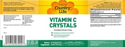 Country Life Vitamin C Crystals product packaging