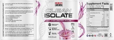 GEC Genetic Edge Compounds Clean Isolate Wild Berry source label used in the packaging illustration