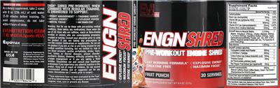 Evlution Nutrition ENGN Shred Pre-Workout Fruit Punch product packaging