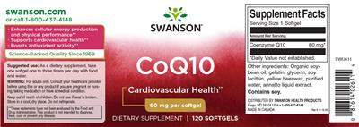 Swanson CoQ10 60 mg source label used in the packaging illustration