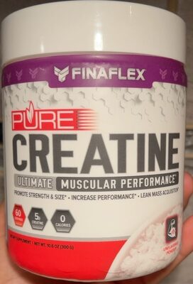 FINAFLEX Creatine Unflavored source label used in the packaging illustration