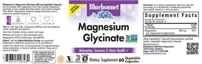 Bluebonnet Magnesium Glycinate product packaging