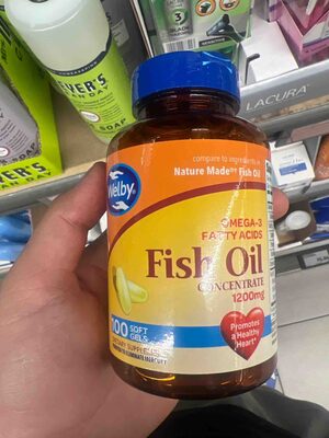 Welby Fish Oil 1200 mg source label used in the packaging illustration