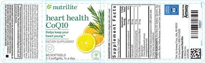 Nutrilite Heart Health CoQ10 source label used in the packaging illustration