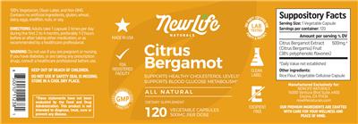 NewLife Naturals Citrus Bergamot 500 mg product packaging