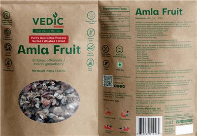 Vedic Herbs Amla Fruit product packaging