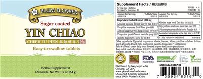 Plum Flower Sugar Coated Yin Chiao product packaging