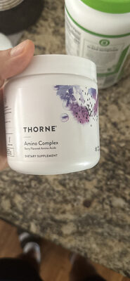 Thorne Amino Complex Berry Flavored source label used in the packaging illustration