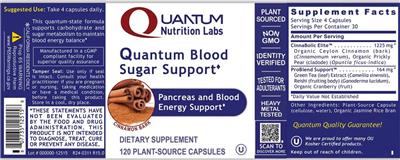 Quantum Nutrition Labs Quantum Blood Sugar Support product packaging