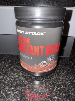 Body Attack Sports Nutrition Extreme Instant BCAA Cola Flavour source label used in the packaging illustration