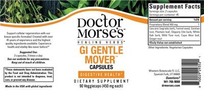 Doctor Morse's Healing Herbs GI Gentle Mover Capsules 450 mg product packaging