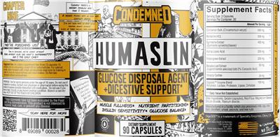 Condemned Humaslin source label used in the packaging illustration