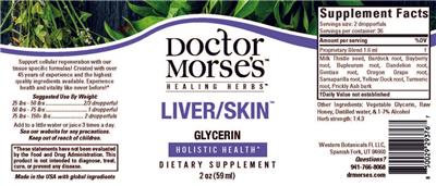 Doctor Morse's Healing Herbs Liver/Skin Glycerin product packaging