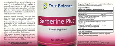 True Botanica Berberine Plus product packaging