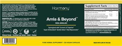 Harmony Nutraceuticals Alma & Beyond source label used in the packaging illustration