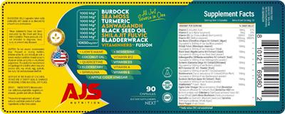 AJS Nutrition Vitamin Herb Fusion source label used in the packaging illustration