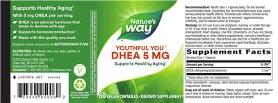 Nature's Way Youthful You DHEA 5 mg product packaging