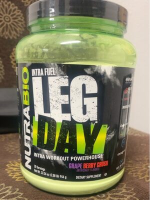 NutraBio Leg Day Grape Berry Crush source label used in the packaging illustration