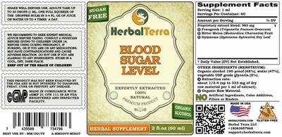 Herbal Terra Blood Sugar Level Sugar Free product packaging