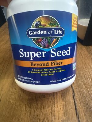 Garden of Life Super Seed source label used in the packaging illustration