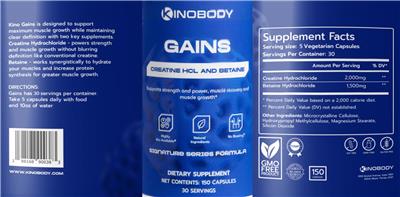 Kinobody Gains product packaging