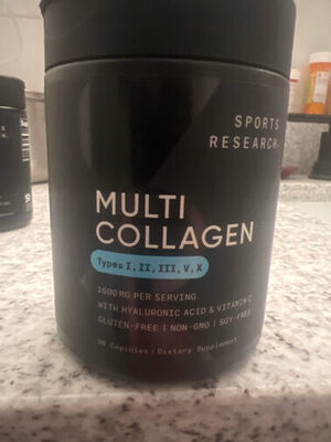 Sports Research Multi Collagen 1600 mg source label used in the packaging illustration