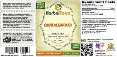 Herbal Terra Sandalwood product packaging