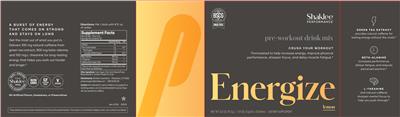 Shaklee Performance Energize Lemon product packaging