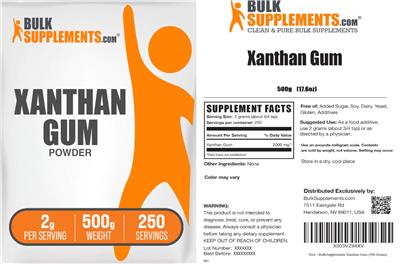 BulkSupplements.com Xanthan Gum Powder 2 g product packaging