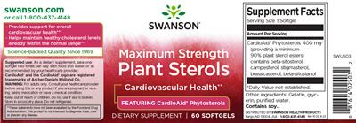 Swanson Maximum Strength Plant Sterols source label used in the packaging illustration